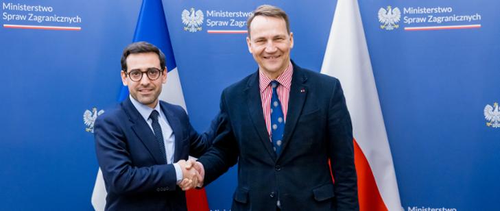 Minister Radosław Sikorski gościł Ministra ds. Europy i Zagranicznych Francji pana Stéphane’a Séjourné