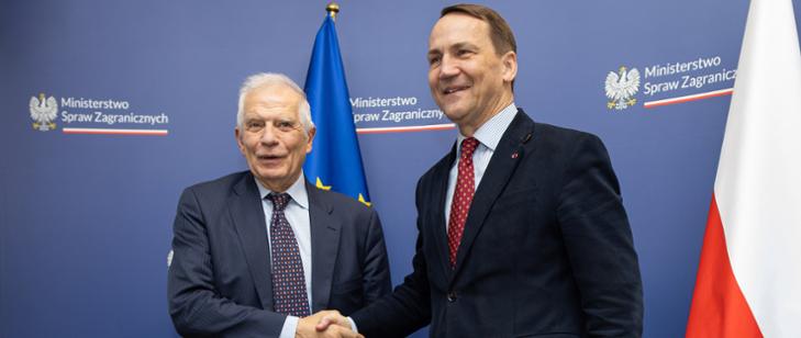 Minister Sikorski spotkał się z szefem unijnej dyplomacji Josepem Borrellem