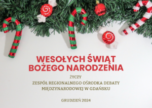 Wesołych Świąt Bożego Narodzenia życzy zespół RODM Gdańsk