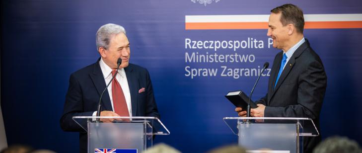 Minister Radosław Sikorski spotkał się z ministrem spraw zagranicznych Nowej Zelandii