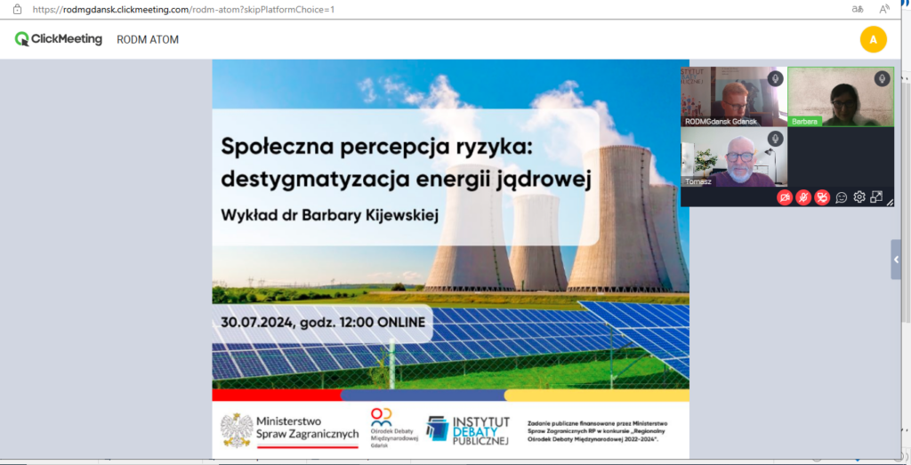 Po wykładzie dot.perspektyw rozwoju energetyki jądrowej w Polsce